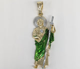 Plated Multicolor Saint Jude Pendant