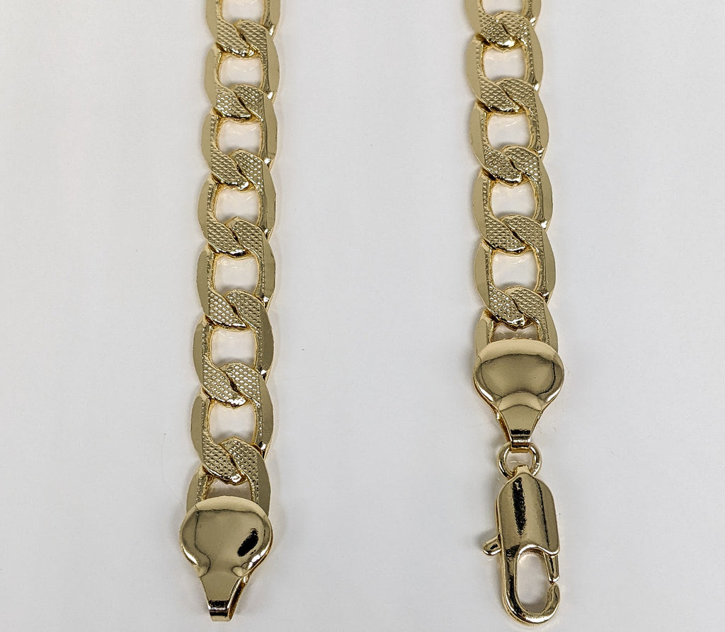 Plated Diamond Bronze Cuban Link Chain