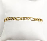 Plated Chain Figaro Bracelet