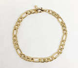 Plated Chain Figaro Bracelet