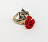 Plated Flower Rose Ring