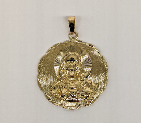 Plated Sacred Heart of Jesus Medalla Pendant