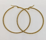 Stainless Steel Gold Hoop Earring