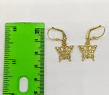 Plated Butterfly Hook Earring