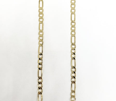 18K Gold Plated Figaro 22" Chain