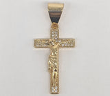 18K Gold Plated Bling Cross Pendant