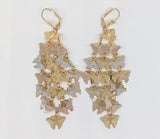 Plated Tri-Gold Butterfly Earring