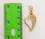 Plated Heart Wing Pendant
