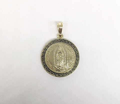 Plated Multicolor Virgin Mary Pendant