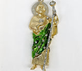 Plated Multicolor X-Large Saint Jude Thaddaeus Pendant