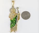 Plated Multicolor X-Large Saint Jude Thaddaeus Pendant