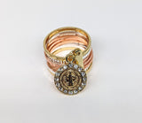 Plated Tri-Gold Semanario Saint Benedict Ring