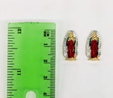 2pcs Plated Multicolor Virgin Mary Nail Charm