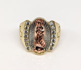 Plated Tri-Gold Virgin Mary Ring