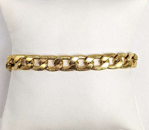 Stainless Steel Diamond Cuban Chain Link Bracelet
