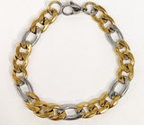 Stainless Steel Gold/Silver Figaro Chain Link Bracelet