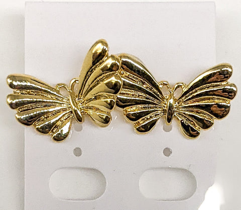 Plated Butterfly Stud Earring