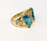 Plated Blue Butterfly Ring