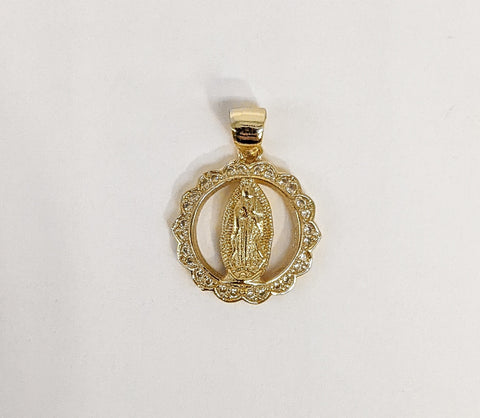 Plated Virgin Mary Mini Pendant