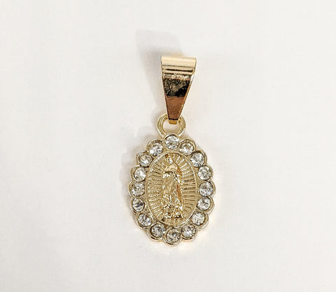 Plated Virgin Mary Mini Pendant