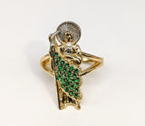 Plated Multicolor Saint Jude Adjustable Ring