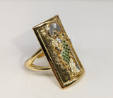 Plated Multicolor Saint Jude Adjustable Ring*