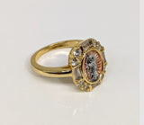 Plated Tri-Gold Virgin Mary Ring*