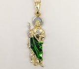 Plated Medium Multicolor Saint Jude Thaddaeus Pendant