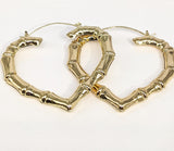 Plated Heart Shape Hoop Earring MEDIUM