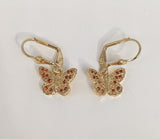 Plated Butterfly Hook Earring