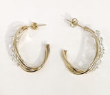 Plated Hoop Stud Earring