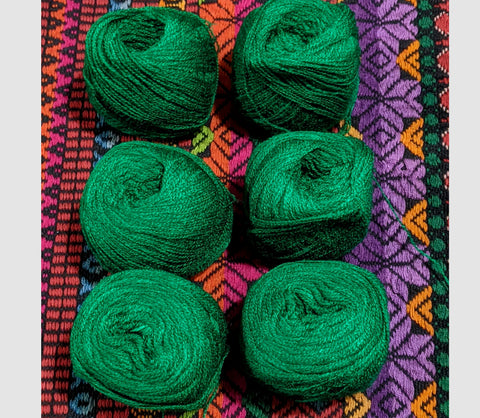 6-Pack Green 3-Ply Acrylic Yarn Knitting Embroidery Acrilan 3 Hebras Hilo