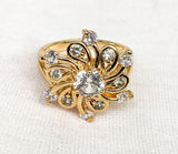 Plated Elegant Stone Ring