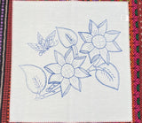 Flower Embroidery Fabric Tea Cloth (Flores Servilletero Servilleta para Bordar)