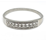 Rhodium Plated Cuff Bracelet