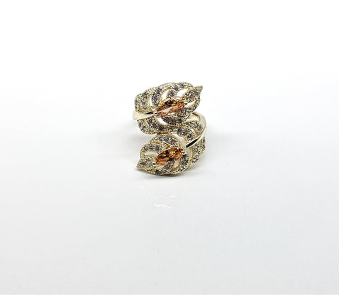 Plated Peach Stone Ring*