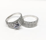 Rhodium Plated Rings Set