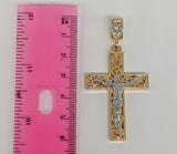 Plated Multi-Tone Cross Pendant*