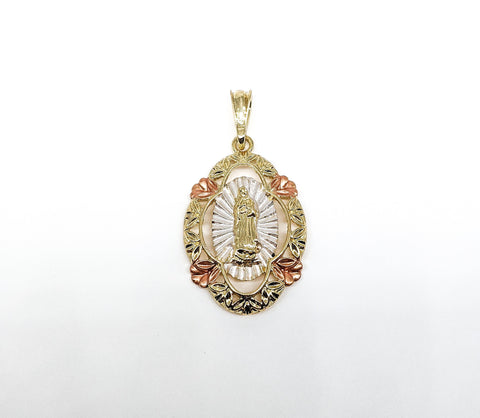 Tri-Plated Virgin Mary Pendant