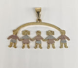 Plated Three Boys and Two Girls Pendant