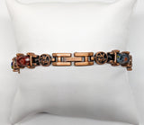 Copper Flowers Magnetic Bracelet