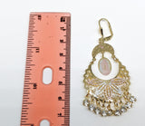 Tri-Plated Virgin Mary Chandelier Earring