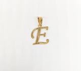 Plated Letter "E" Pendant