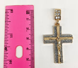 Plated Cross with Glitter Pendant*