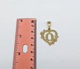 Plated Letter "O" Pendant Initial Chain Necklace Fashion Oro Letra Dije