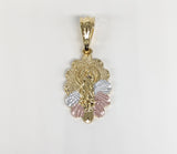 Plated Tri-Gold Virgin Mary Pendant*