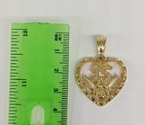 Plated Heart Quince Pendant