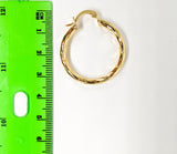 Plated Textured Hoop Earrings SMALL*