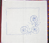 Flower Embroidery Fabric Tea Cloth (Flores Servilletero Servilleta para Bordar)