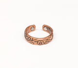 Copper Flowers Magnetic Ring